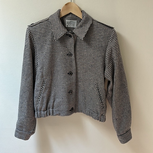 Vintage Miss Pendleton Houndstooth Crop Jacket - Picture 2 of 13